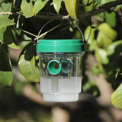 Waterproof Solar-Powered Wasp Trap for Outdoor Garden Use