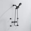 Black Brass Bath Rainfall Shower Sets