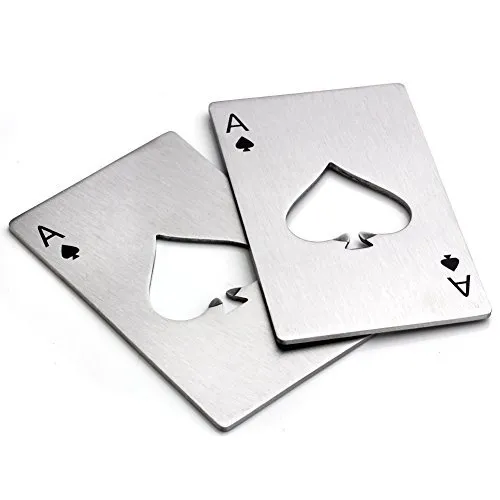Stainless Steel Credit Card Size Casino Bottle Opener