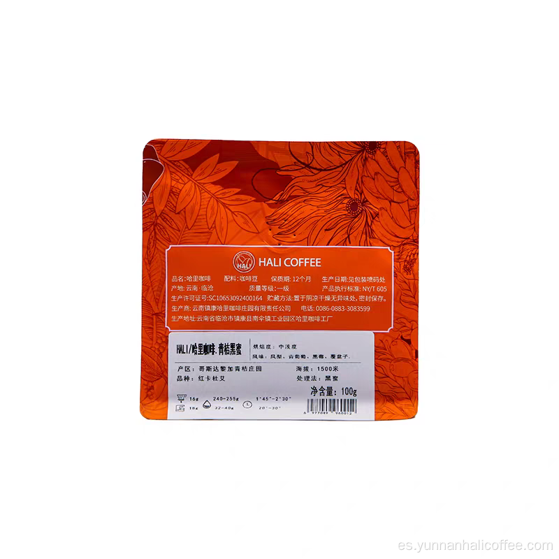 Granos de café Hali Costa Rica Green Orange Estate