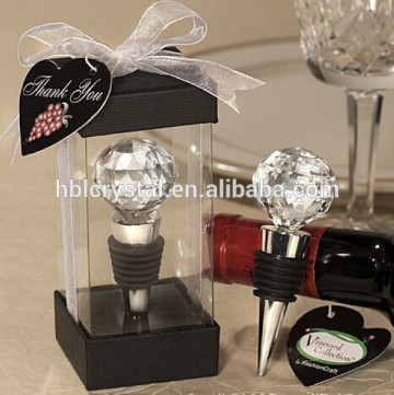 Fancy crystal wine stopper for wedding gifts