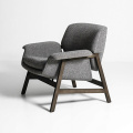 Oryginalny Agnese Drewniany Fotel Upholstered Lounge
