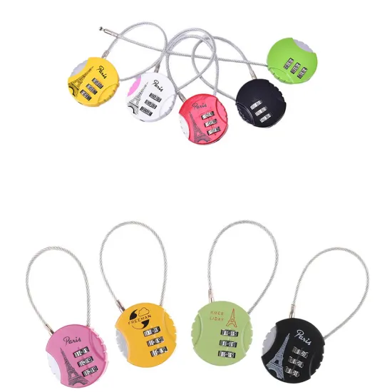 3.7cm x 9cm Mini Resettable 3 Digit Combination Travel Luggage Suitcase Code Lock Padlock Locks Random Color