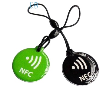 Programmable NFC Tags with 215 Memory, 504 Bytes, Colorful and Epoxy Resin Design with String Attachment