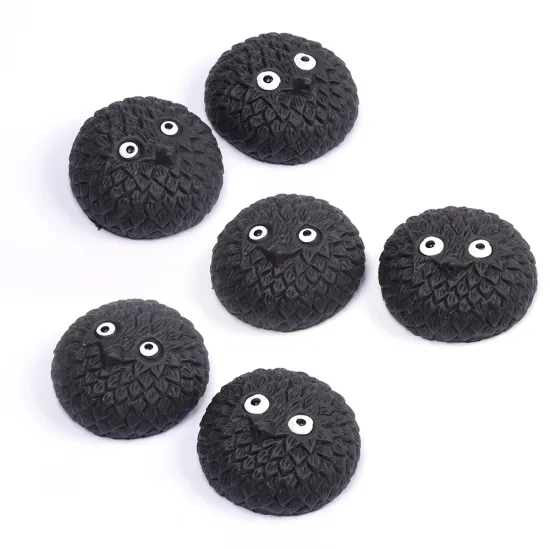 Wholesale TPR Black Biscuit Release Squeeze Ball for Kids' Sensory Play