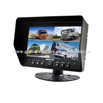 Rearview System, 7-inch monitor, water-resistant and anti-vandal dome camera, ideal for surveillance