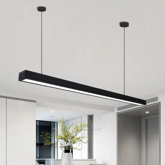 Contemporary IP20 LED Suspended Linear Light for Offices and Supermarkets