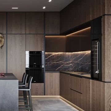 Touchez l'âme de l'armoire de cuisine
