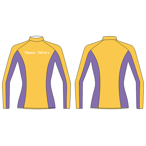 Seaskin Polyester Long Sleeve Rash Guard Womens