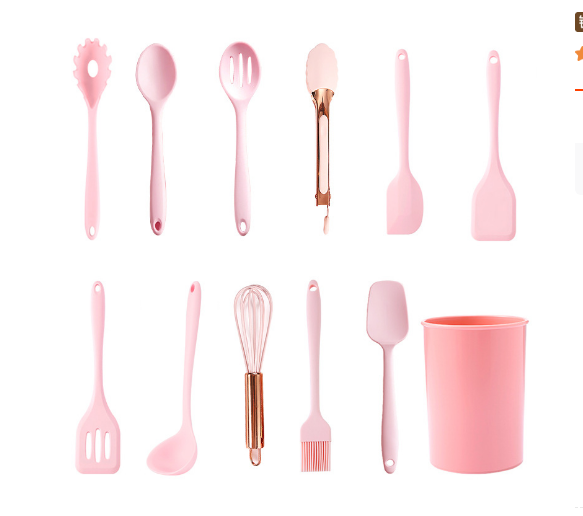 Mini silicone kitchenware set of 12 pieces set of