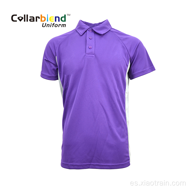 Polo de manga corta unisex transpirable cómodo de tamaño personalizado