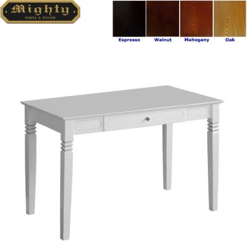 Home Office One Drawer White Writing Table Small Desk