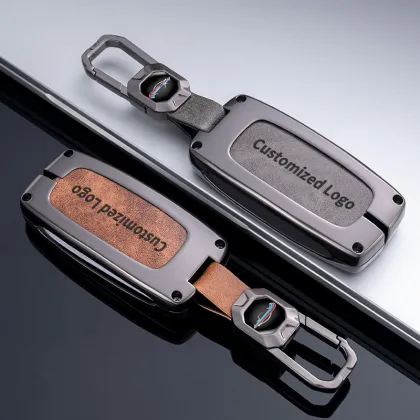 Leather Key Fob Cover for Chrysler Pacifica Voyager (2017-2021)
