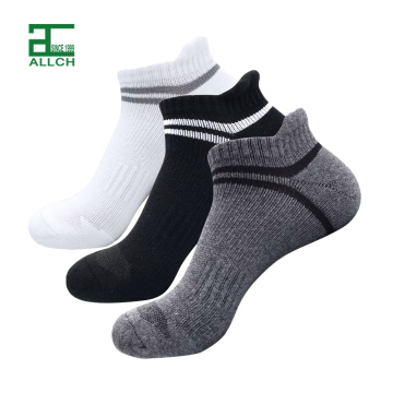 OEM Custom Logo 100% Cotton Men's Thick Winter Thermal Socks - Black and White Sports Support Brace Socks