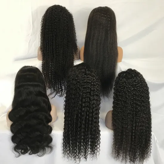 Transparent HD lace frontal deep curly human hair wig, virgin human hair vendors in Xuchang, natural color human hair curly wig