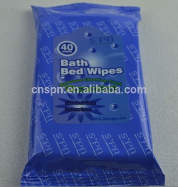 SGS certificated private label oem bath bed wipes