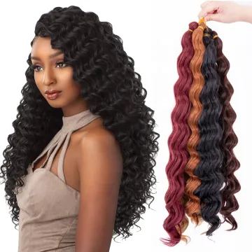 20Inch Deep Wave Crochet Braids Hair Extensions Water Wave Synthetic Braiding Hair Bundles Ombre Braiding Hair