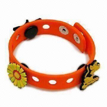 Rubber/Promotional/Message Bracelet, Customized Printed Logos are Welcome, Nice for Presents