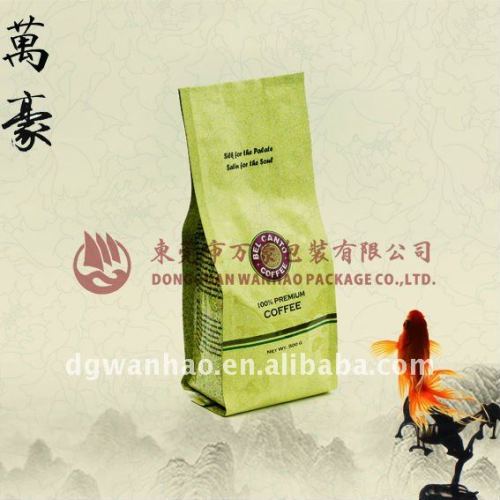 Gusseted roast coffee beans packaging