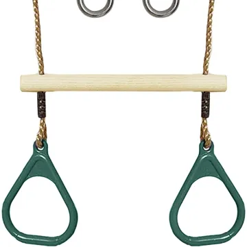 Heavy Duty Trapeze Swing Bar with Rings Monkey Bar Swing Set for Kids