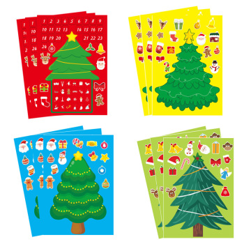 3D children's detachable Decorative Christmas Tree stickers