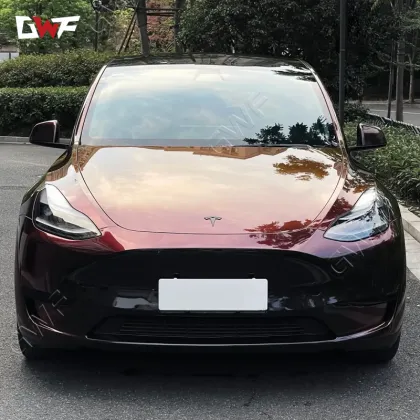 Flowing Black Charming Red Car Protection Film