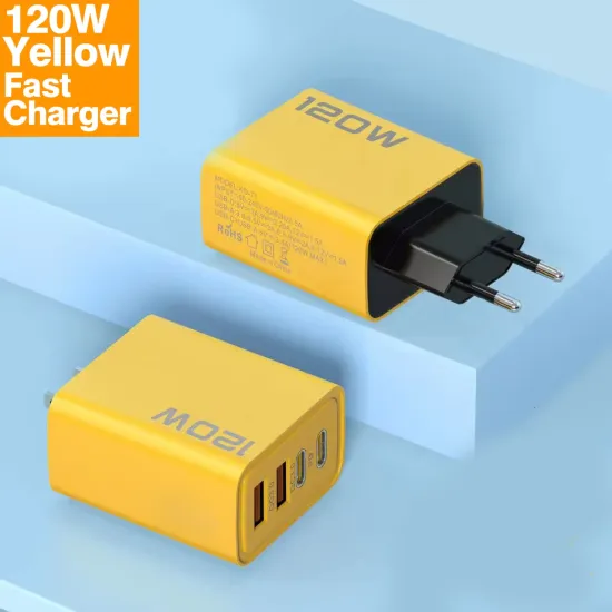 120W Dual USB + Type C GaN PD Fast Charger