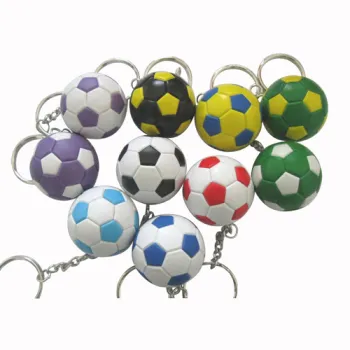 Pvc Leatheroid Mini Soccer Keychain 