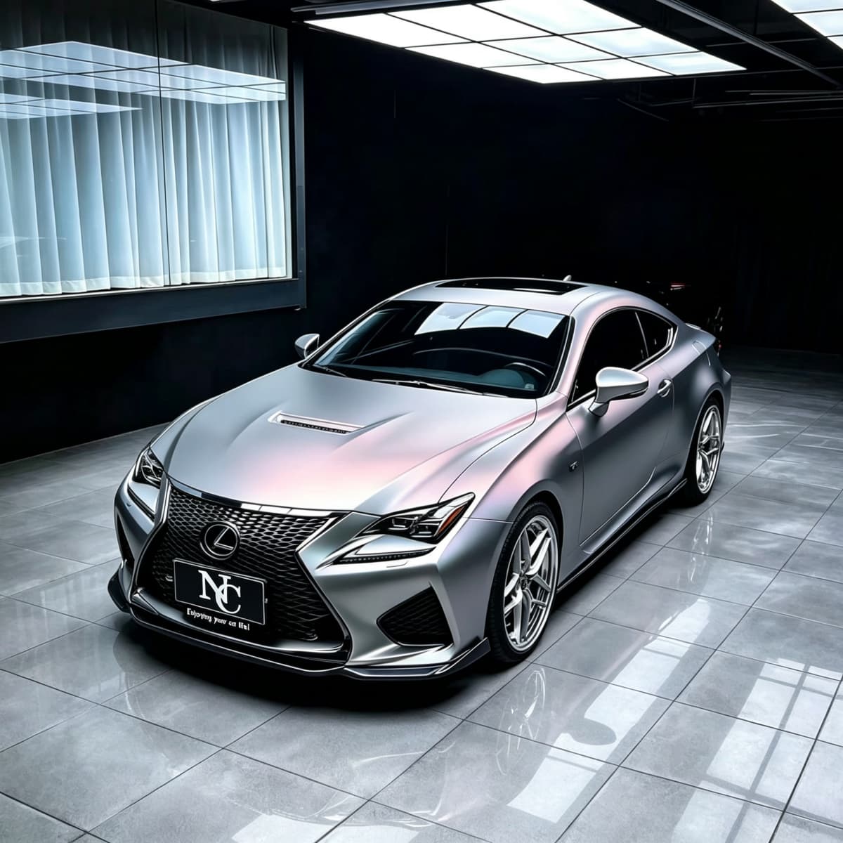 Self-Healing Tech-Grey Pink Car Wrapping