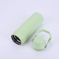 Travel water bottle with handle and crooked mouth