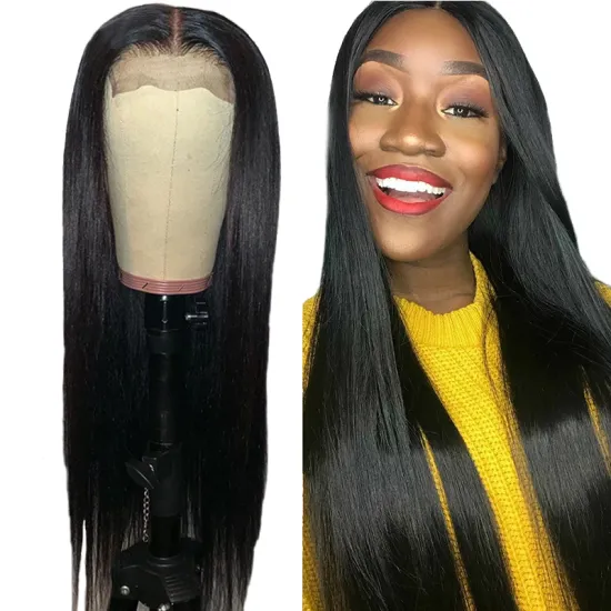 New Arrival Human Hair Wig Straight Wave 4x4 Lace Closure 100% Unprocessed Raw Brazilian Virgin Cuticle Aligned Human Hair Wig