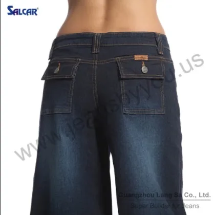 Wholesale USA Jeans Tall Women Super Wide Leg Capri Denim Jeans