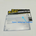 Transparent plastic fishing lure pouch for fishing hooks