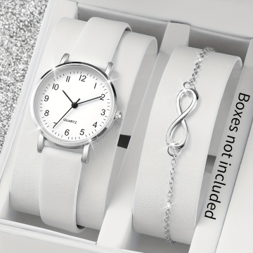 Hot Selling Fashion Elegant Trend Diamond Quartz Bracelet Watch Set for Women