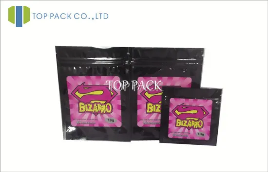 Customized Foil Herbal Incense Bags With Zipper , Gravure Printing