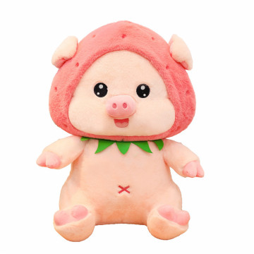 Hot Selling Pink Cute Happy Pig Strawberry Stuffed Plush Animal Toy (30cm-85cm)