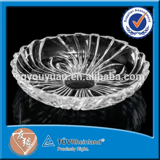 Round Glassware Dinnerware Antique Clear Glass Plates