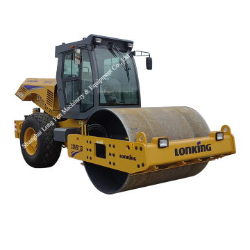 Merek Lonking CDM512D 12 ton drum single compactor roller