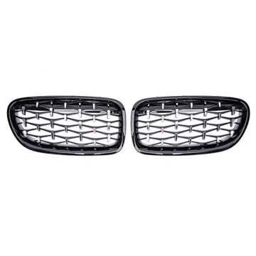 Glossy Black Chrome Diamond Grille for BMW 5 Series F10 (2010-2017)