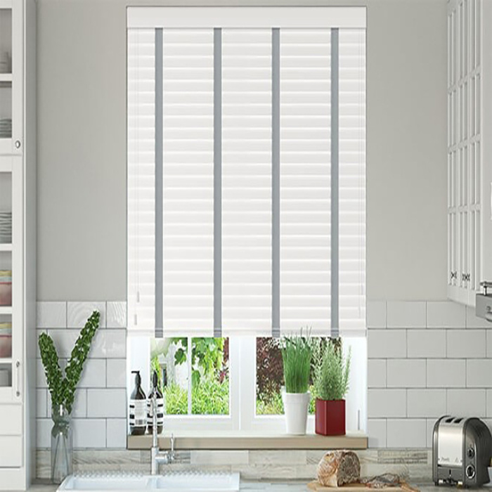 PVC vezeték nélküli fauxwood vak