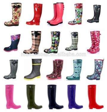 fancy rain boots Fashion rubber boots,women's rain boots with camo