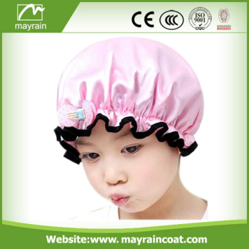 Waterproof PEVA Printed Shower Cap For Kids