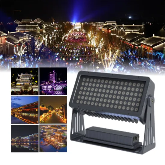 DTLT 200W 96pcs LED Beads Outdoor Square IP66 Waterproof DMX Single Color Stage Light Flood Light