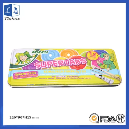 Two-Pieces Gouache Pencil Tin Case