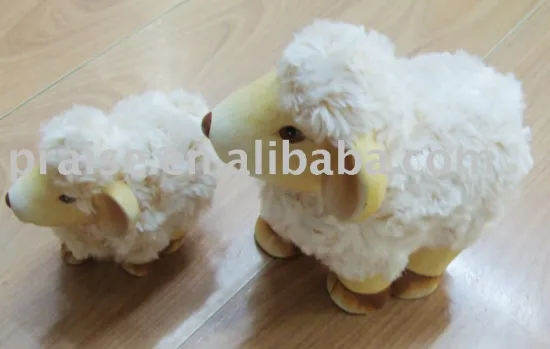 Plush sheep toy(The face and the foot are the ceramics)