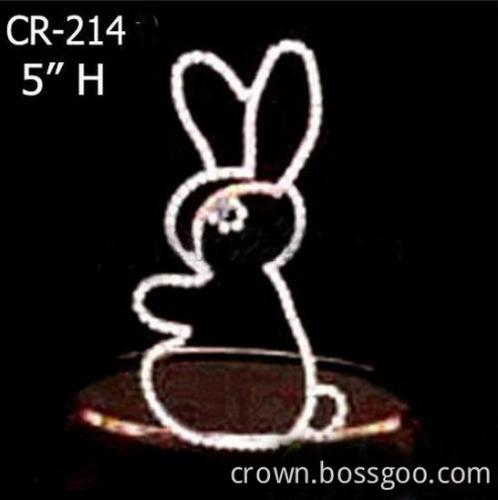 Cheap Rhinestone Rabbit Outline Pageant Tiaras