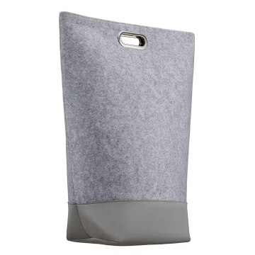 Customizable Foldable Felt Laundry Basket with Handle and Storage for Logo