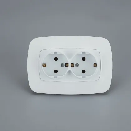2 Gang European Standard Double Way Wall Light Switch