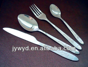 stainless steel fork and knife fork tableware set