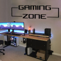 Large Gaming Zone Gamer Wall Sticker Playroom Kids Room Video Game Quote Wall Decal Bedroom Vinyl Home Decor